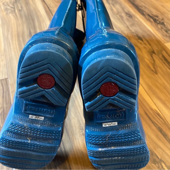 Hunter Boots Original Gloss Tall 6M Turquoise Teal - Picture 9 of 9